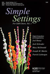 Simple Settings for SAB Choirs SAB Choral Score cover